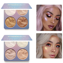 Load image into Gallery viewer, 4 Colors Highlighter Illuminator Makeup Glow Kit Face Brightener