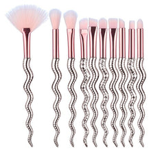 Load image into Gallery viewer, 10PCS Make Up Foundation Eyebrow Eyeliner Blush Cosmetic Concealer Brushes