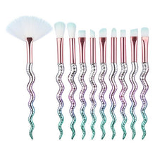 Load image into Gallery viewer, 10PCS Make Up Foundation Eyebrow Eyeliner Blush Cosmetic Concealer Brushes