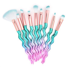 Load image into Gallery viewer, 10PCS Make Up Foundation Eyebrow Eyeliner Blush Cosmetic Concealer Brushes