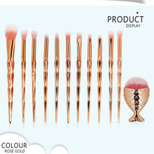 Load image into Gallery viewer, 16PCS Golden Mermaid Makeup Brushes Set Foundation Blending