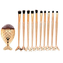 Load image into Gallery viewer, 16PCS Golden Mermaid Makeup Brushes Set Foundation Blending